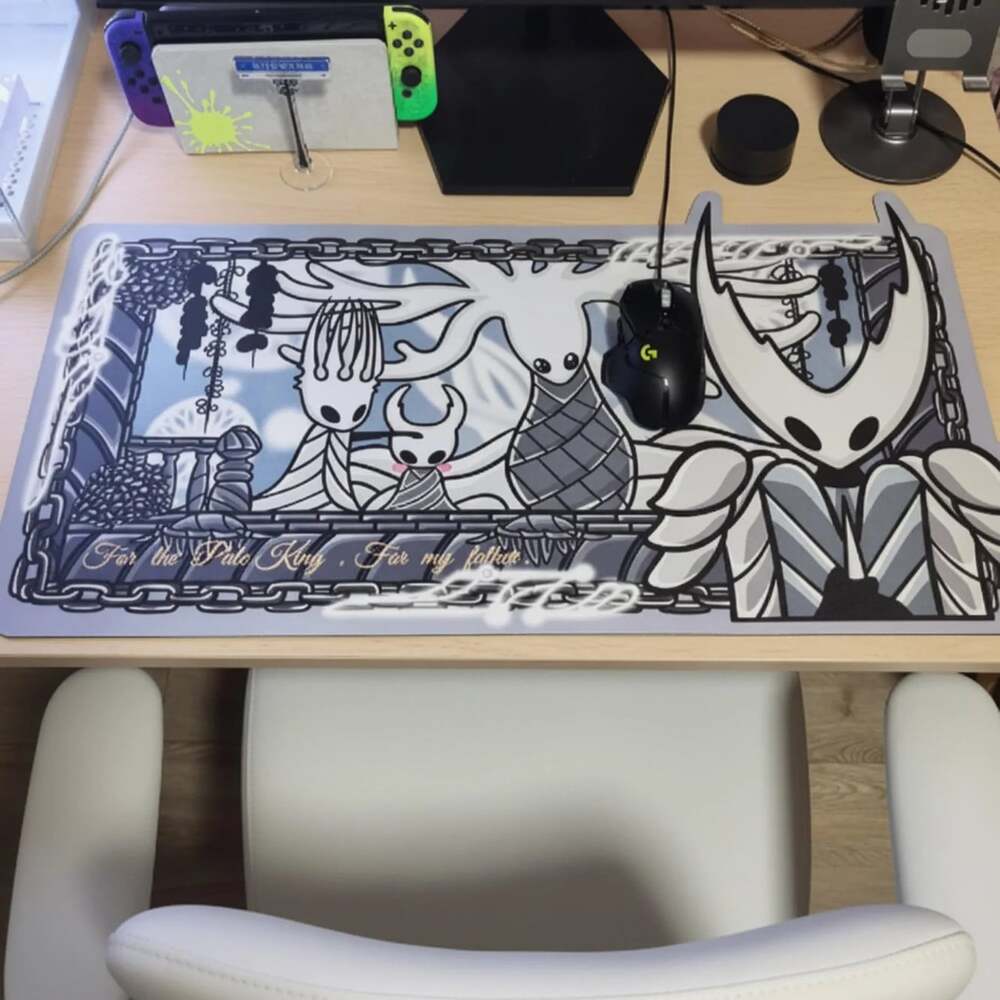 Hollow Knight Leather Desk Mat | Pale King Pure Vessel Mouse Pad | Gamer Gift